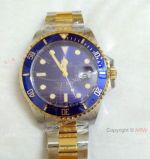 Rolex 41mm Rolex Submariner Watches Two Tone Case Blue Bezel